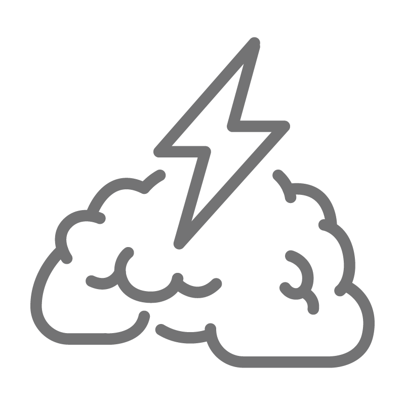 Concussion Brain and lighting bolt icon