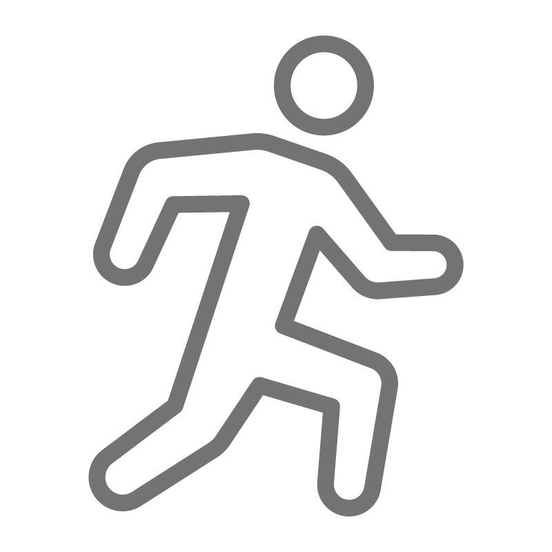 Runner icon for sports performance and PT recovery in Montana
